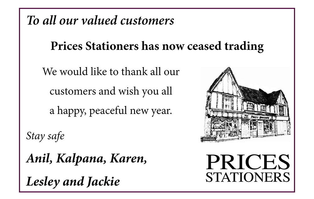 Prices Stationers has ceased trading